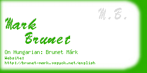 mark brunet business card